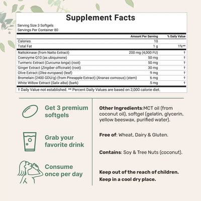 Nattokinase - 4,000 FU MCT Oil Softgels