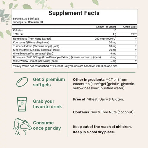 Nattokinase - 4,000 FU MCT Oil Softgels