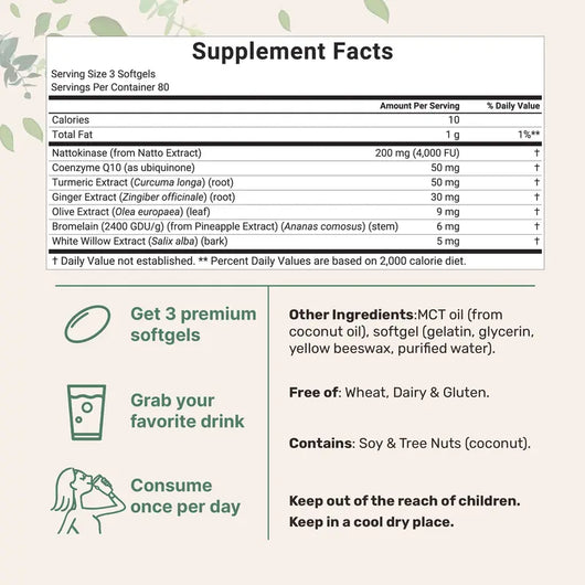 Nattokinase - 4,000 FU MCT Oil Softgels