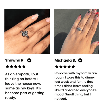 Black Obsidian Protection Ring