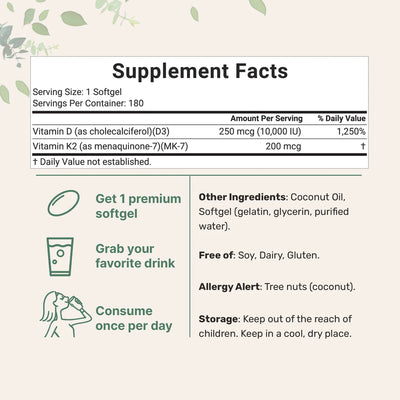 Vitamin D3 & K2